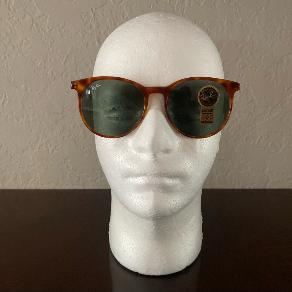 VINTAGE B&L RAY BAN USA G15 TORTOISE STYLE C ROUND SUNGLASSES NEVER WORN